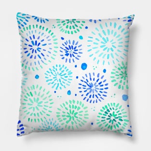 Abstract watercolor sparkles – turquoise Pillow