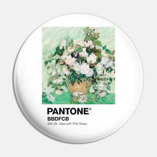 PANTONE VAN GOGH - Still Life: Vase with Pink Roses Pin