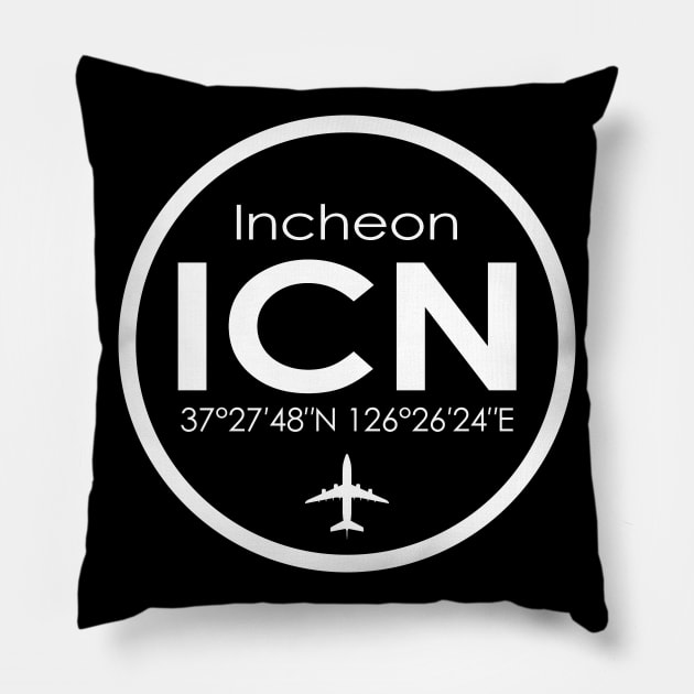 ICN, Seoul Incheon International Airport Pillow by Fly Buy Wear