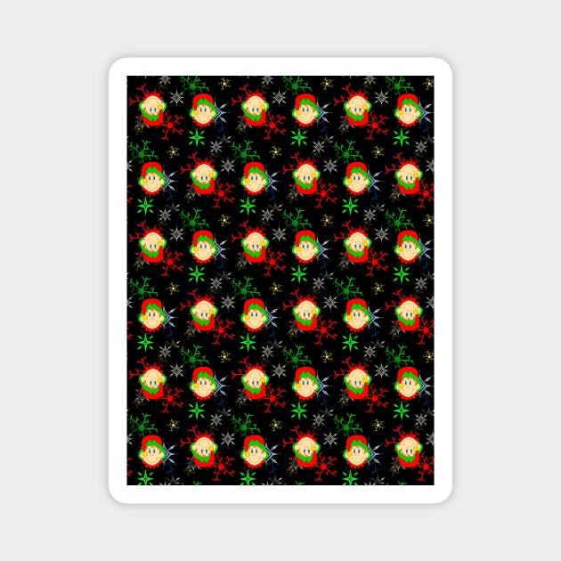 ELF Christmas Pattern Magnet by SartorisArt1