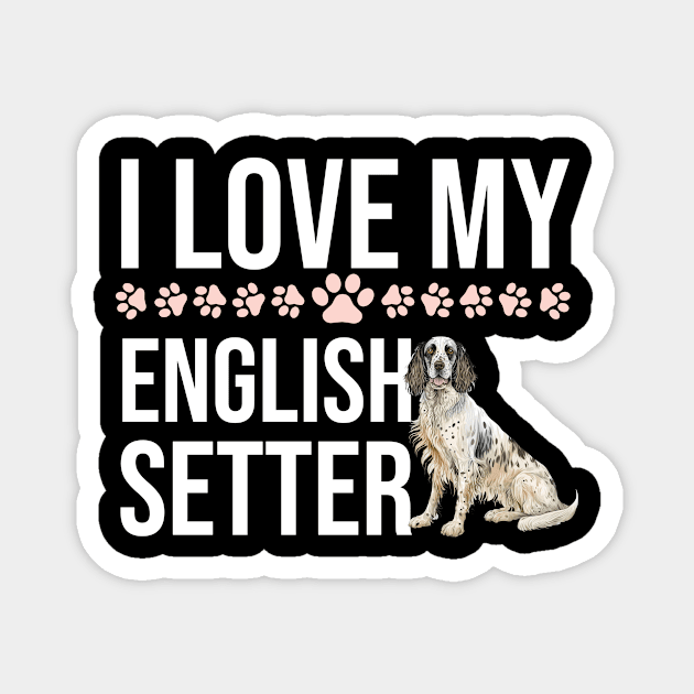 English Setter Magnet by The Jumping Cart