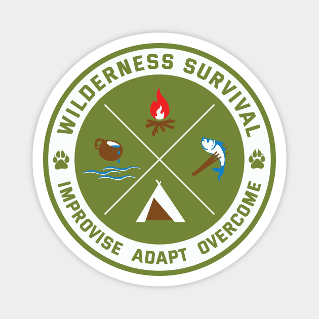 Wilderness Survival Magnet by BadgeWork