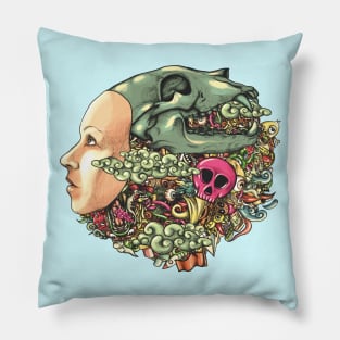 Hat Skull Doodle Pillow