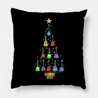 My Guitars Christmas Tree Pillow