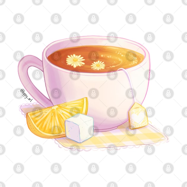 Chamomile Tea by Kippy Art