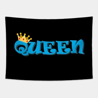 Queen With Gold Crown Tapestry