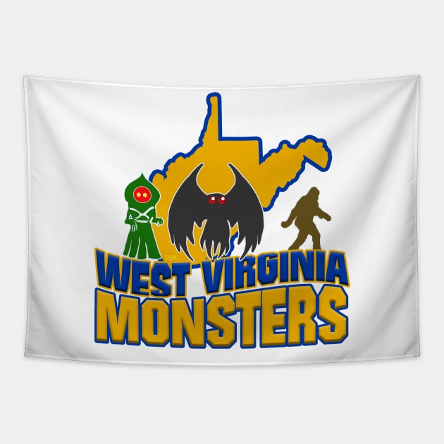 West Virginia Monsters Tapestry by theartofron