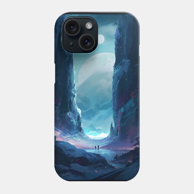 Frozen Wonderland Landscape Oil Painting Phone Case by cocorf