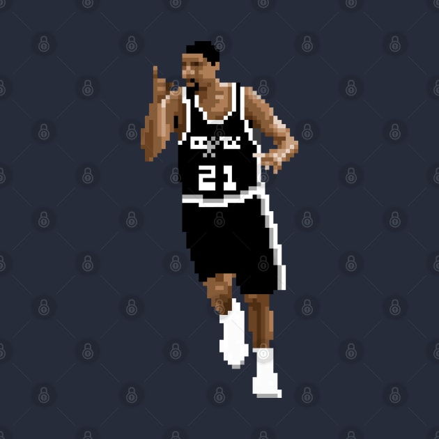 Tim Duncan Pixel Running by qiangdade