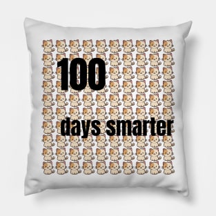 100 days smarter Cats Pillow