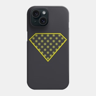 Yin Yang Diamond Design - Yellow Color with a Ball Effect Pattern Phone Case