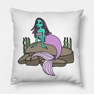 Girls mermaid, Birthday Girl Ocean Pillow