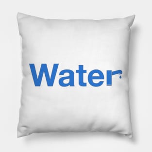 water logo typographic funny Pillow