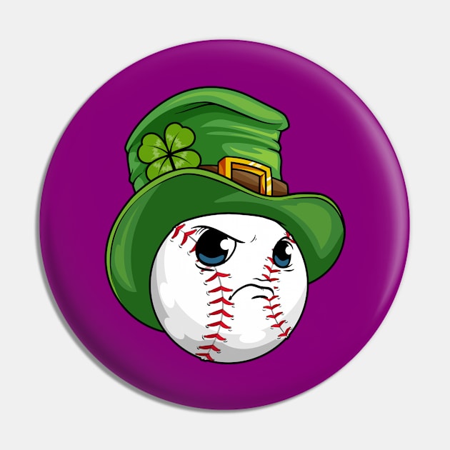 St.Patricks Day Baseball Player Party Pin by bigD