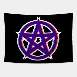 Glitch Pentacle Tapestry