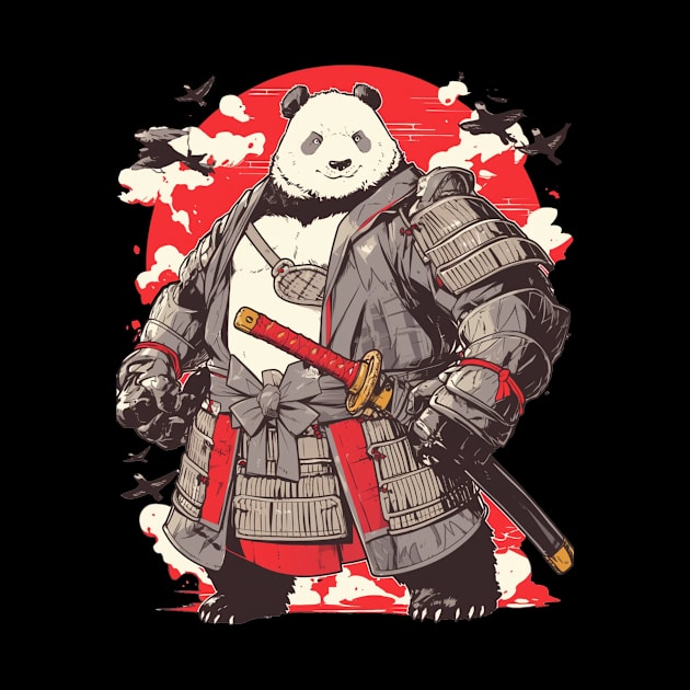 Japanese Panda Samurai - Panda Bear Japanese by Anassein.os