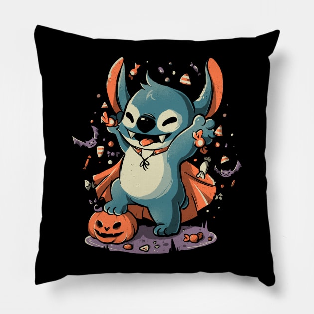 Spooky Candy Experiment  - Halloween Cute Cartoon Gift Pillow by eduely