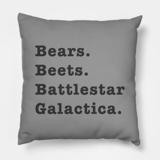 Bears Beets Battlestar Galactica Pillow