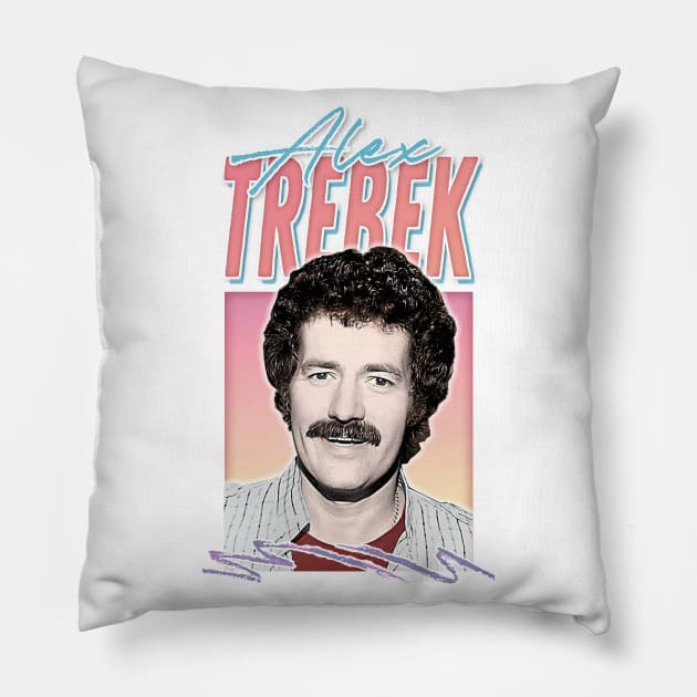 Alex Trebek /// Retro Vintage Aesthetic Fan Design Pillow by DankFutura