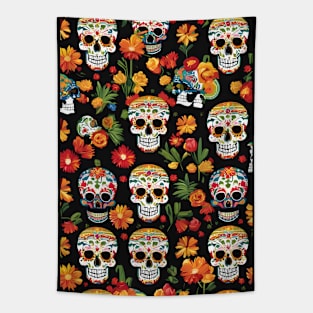 Cinco de Mayo skull pattern Tapestry