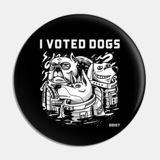 I Vote Dog Pin