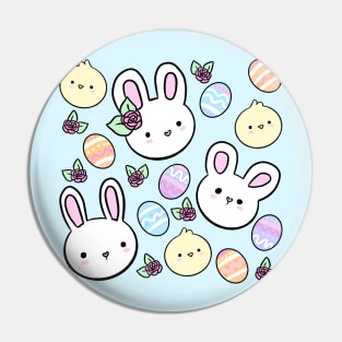 Cute easter bunny happy easter design Pin