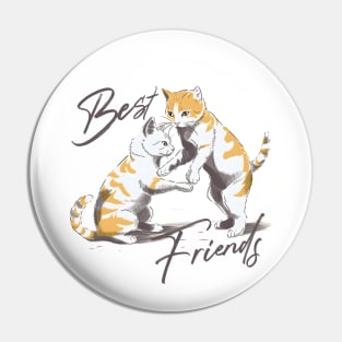 Best Cat Friend Pin