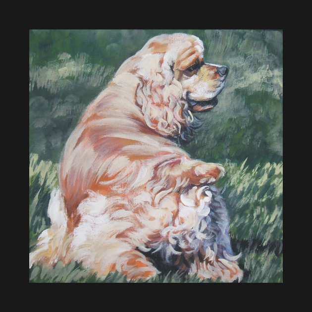 American Cocker Spaniel Fine Art Painting - Cocker Spaniel - T-Shirt