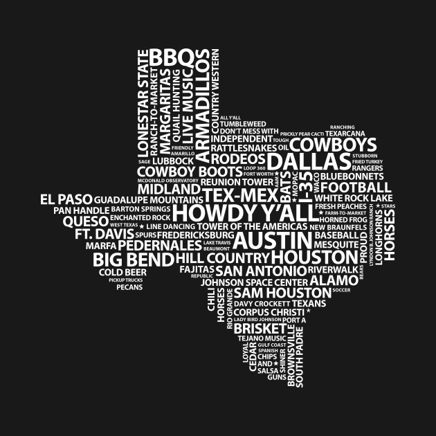 Discover Words of Texas - Texas - T-Shirt