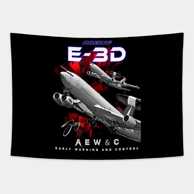 Boeing E-3 Sentry  AEW&C Aircraft Tapestry by aeroloversclothing