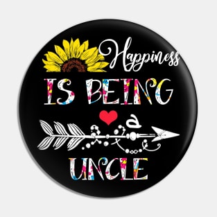 Happiness is being a uncle mothers day gift Pin