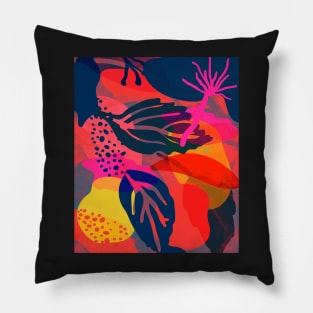 Superbright abstract flower frenzy Pillow