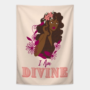 I Am Divine - Black Girl Magic Tapestry