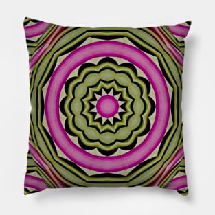 Green and Purple Abstract Pillow