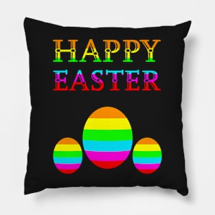 Rainbow Easter Eggs Pillow