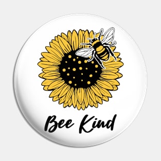 Sunflower and Bee Kind Pin