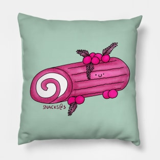 Yule log in PINK Pillow