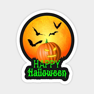 Jack O Lantern Happy Halloween Pumpkin Magnet