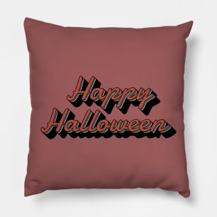 vintage retro halloween typography Pillow