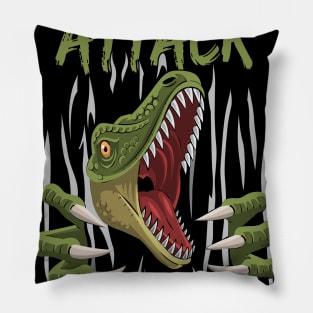 Dinosaur Kids Ready To Attack 3rd Grade Boys Back To School Pillow