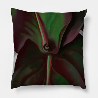 High Resolution Canna Leaves by Georgia O'Keeffe Pillow