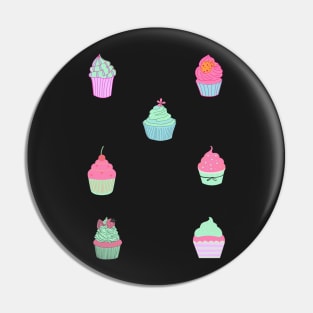 Kawaii japanese pastel cupcake pattern Pin