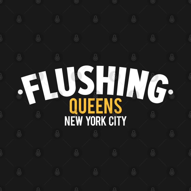 Flushing Queens Logo - A Minimalist Ode to Borough's Vibrant Heart by Boogosh