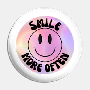 Smile More Often - pale yellow Pin