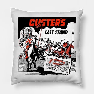 Custers Last Stand Buffalo Bill Western Cowboy Retro Comic Pillow