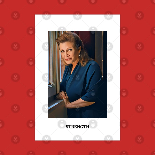 Strength Tarot Card - Carrie Fisher by Hoydens R Us