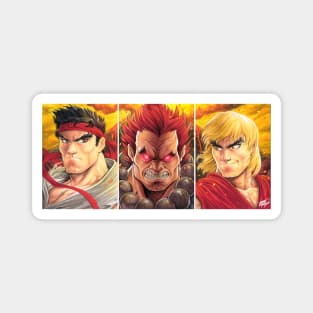 RYU x AKUMA x KEN Magnet