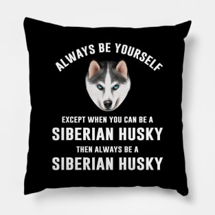 Funny Siberian Husky Dog Pillow