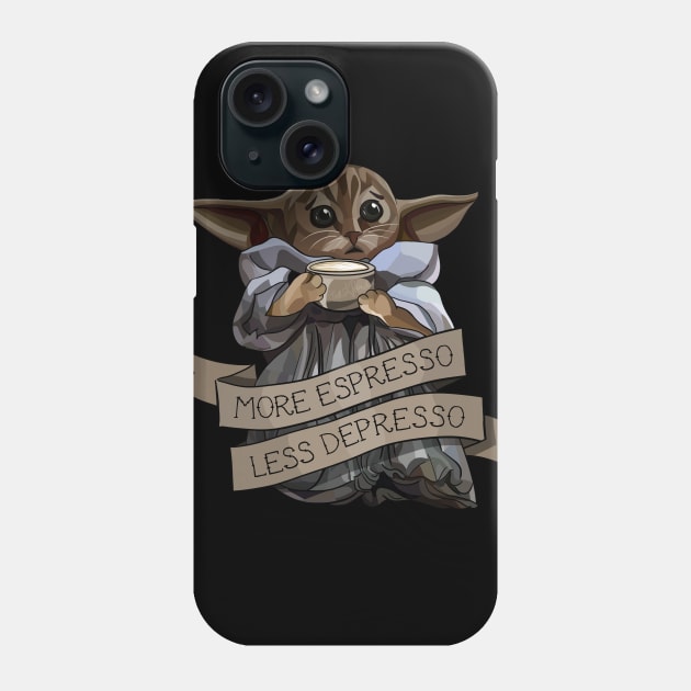 More Espresso, Less Depresso Phone Case by X-TrashPanda