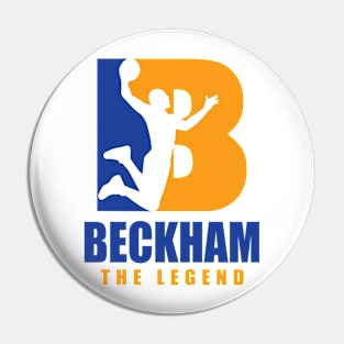 Beckham Custom Player Basketball Your Name The Legend Pin